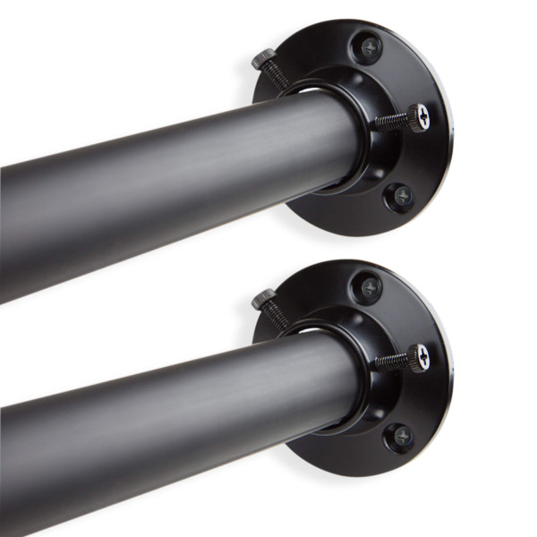 RUDI 1" Adjustable 48-84 inch Room Divider Rod with Socket Set, Black