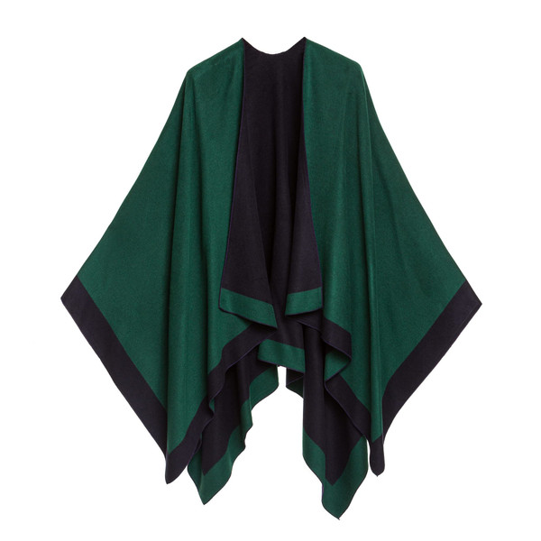 Women's Shawl Wrap Poncho Ruana Cape Cardigan Sweater Open Front for Travel Flight Cruise (PC11-10)