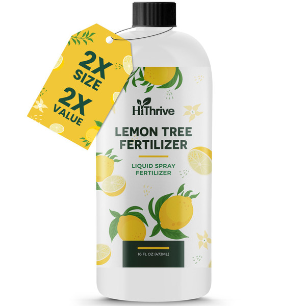 16oz Lemon Tree Fertilizer - Makes 16 Gallons of 2-in-1 Liquid Fertilizer, 4-3-6 NPK Liquid Plant Food with Macronutrients + Micronutrients for Lush Growth, Stronger Roots, and Juicy Lemons