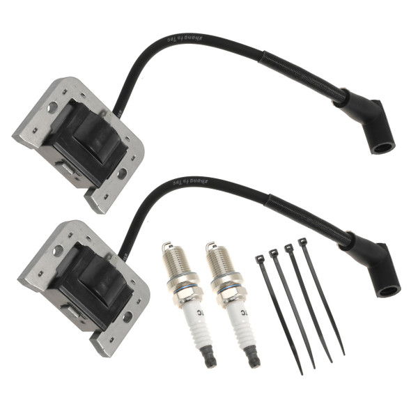 2PCS 32-584-06-S Ignition Coil Module for Kohler KT ZT Engines 7000 Series Lawn Mower Engine for KT610 KT740 ZT720 ZT730 Replaces 3258406-S 3258406 3258406S 32 584 06 S with Spark Plug