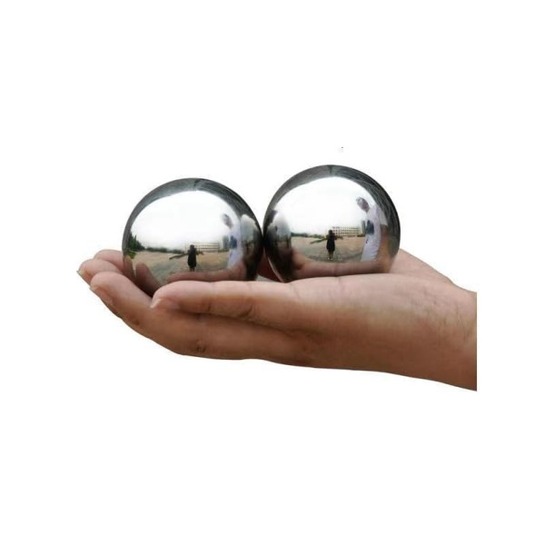 （2 Pieces） Precision Chrome Steel Bearing Balls G25 (2 inch) Baoding Balls Hand Exercise Stress Balls Exercise Healthy Handballs,Ideal for Hand Health Balls