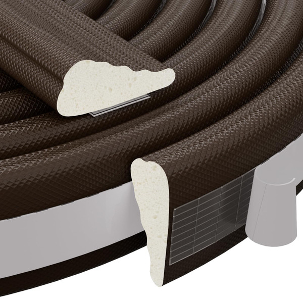 196 Inch Wedge-Shape Weather Stripping Door Seal,Windows and Doors Insulation,Self Adhesive Insulation Foam Anti-Collision Strip,Weatherstrip Tape for Door Soundproofing,Noise Drafts Blocker,Brown
