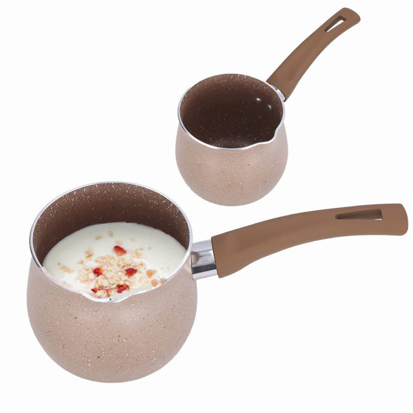 Lightweight Nonstick Milk Pan, Ergonomic Design Mini Milk Coffee Pot for Coffee Butter Chocolate 10cm Tea Sets Teapots and Cafe Servers