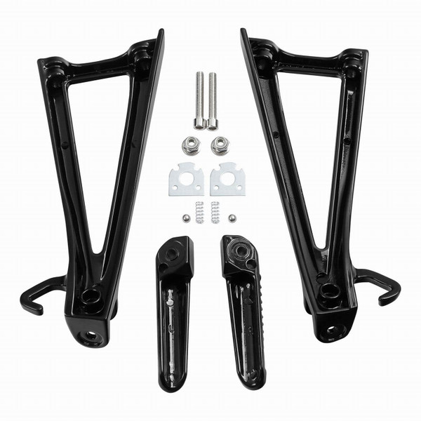 Motorcycles Black Rear Passenger Foot Pegs Rest Bracket Fit for Yamaha YZF-R6 YZF R6 2006-2016 2015