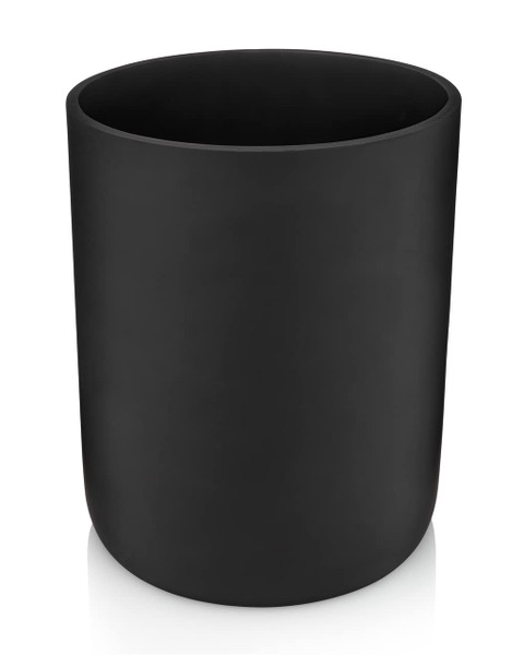 Essentra Home Matte Black Wastebasket Recycling Bin for Office, Trash Can for Bathroom or Bedroom. 2.2 Gallon.