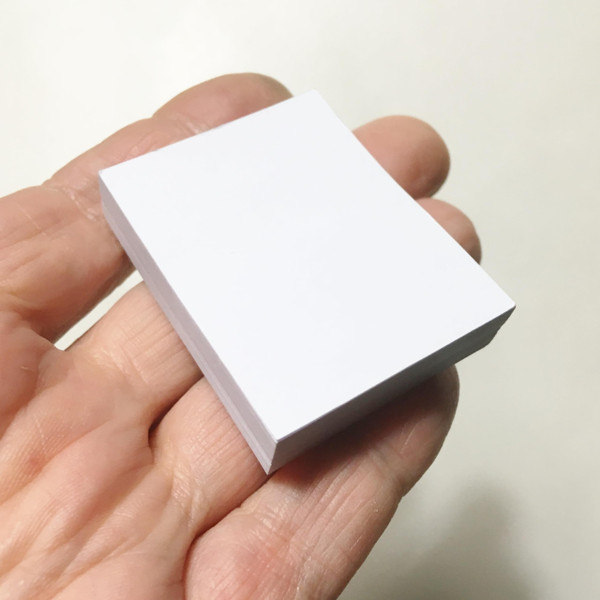 Morezmore M01180 1pc Miniature White Sticky Notes Paper Pad Post-It for DIY Mini Books 1.5x2 QC1