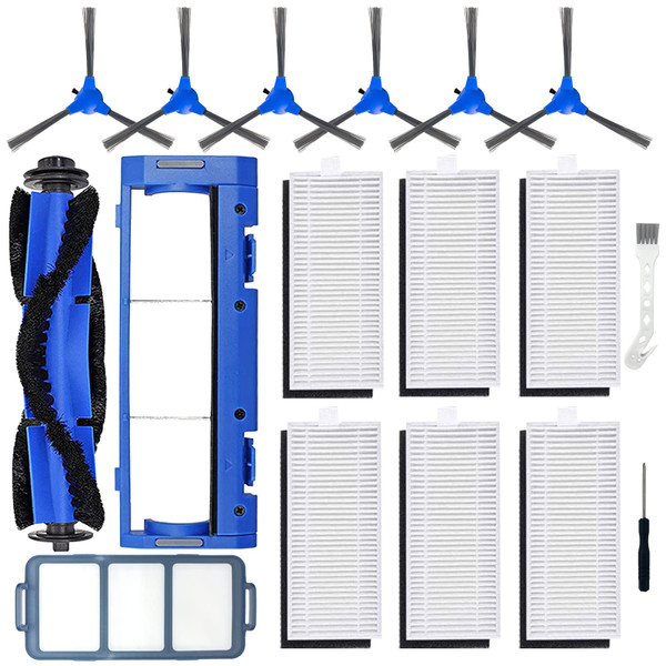 CauYien Replacement Parts for Eufy RoboVac 11S, 25C, 30, 30C, 35C, 12, 15T, 15C Vacuum Cleaner,eufy 11s Replacement kit:1*Rolling Brush,6*Side Brushes,6*Hepa Filter,1*Pre Filter,1*Roller Brush Guard