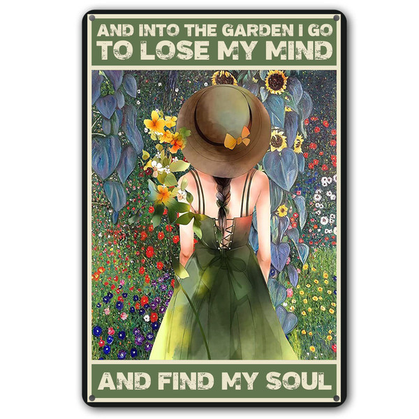 Funny and Into The Garden I Go Metal Sign: Women's Garden Gift for Yard, Backyard, Patio & Porch Decor, 12" x 8", (256) Funny and Into The Garden I Go Metal Sign: Women's Garden Gift for Yard, Backyard, Patio & Porch Decor, 12" x 8", (256)