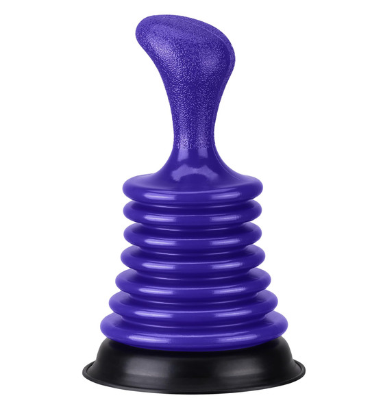 Luigi's Sink Plunger Kitchen - Sink Plunger Bathroom - Drain Bathtub or Shower - Small and Powerful Clog Remover - Commercial Style Plumbers Plungers with Large Bellows - Blue - Mini