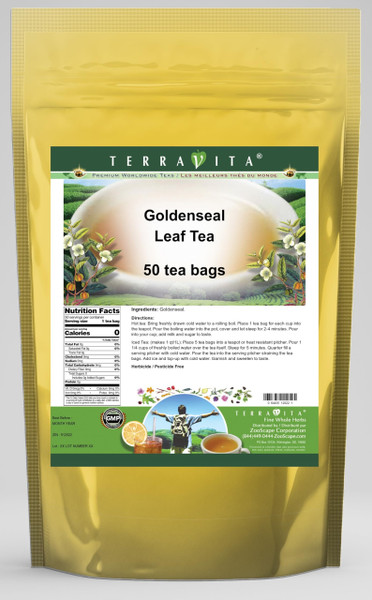 Goldenseal Leaf Tea (50 tea bags, ZIN: 512022)