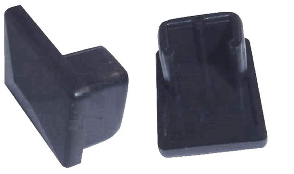 LIUDA 30-304B Sling Insert Rectangular Sling Chair Replacement End Caps - 1" L x 3/4" W - Black (10 pcs Pack)