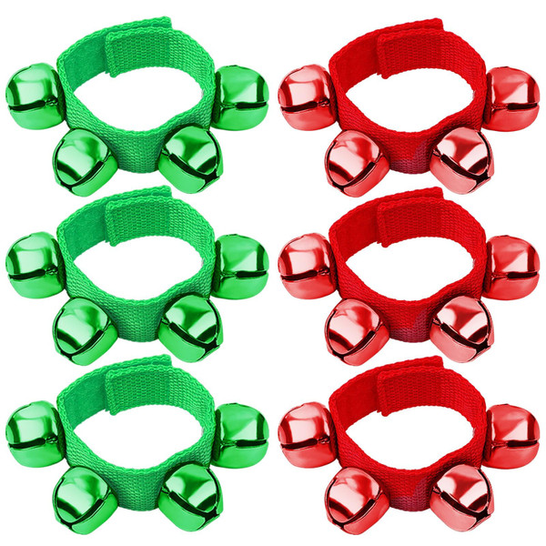 Wrist Bells, Augshy 6 Packs Christmas Wrist Bands Jingle Bells with Red Green Bells, Bracelets Jingle Bells Percussion Musical Instruments for Christmas Gifts Kids Party Favor Toys(3 Red and 3 Green) Wrist Bells, Augshy 6 Packs Christmas Wrist Bands Jingle Bells with Red Green Bells, Bracelets Jingle Bells Percussion Musical Instruments for Christmas Gifts Kids Party Favor Toys(3 Red and 3 Green)