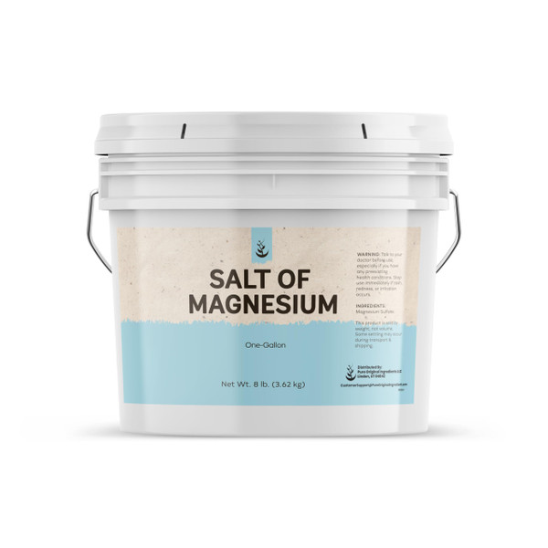 Pure Original Ingredients Salt of Magnesium (1 Gallon) Pure Epsom Salt, Unscented, Natural Skin Scrub