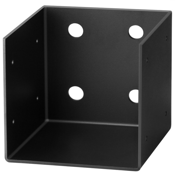 GBGS 4 Pcs 4x4 Pergola Wall Mount Bracket,11 Gauge(3 mm Thick),Black