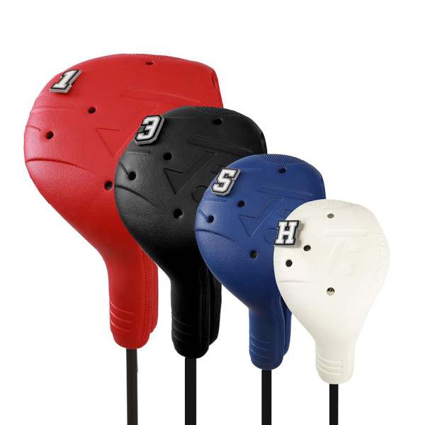 FRANKTECH Golf Head Covers, EVA Plastic Golf Club Covers for Driver Fairway Woods Hybrid, Driver Headcover with Pins, Fit All Right-Handed Golf Clubs, Easy On Off, Washable (Mix #2 4pcs Set)