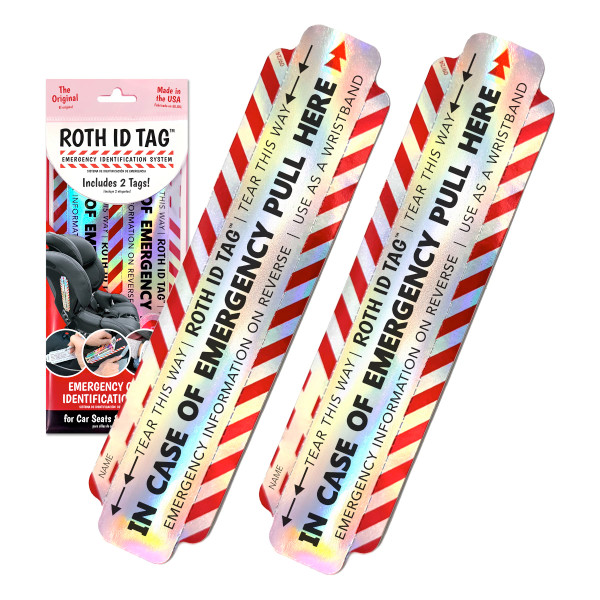 Original ROTH ID TAG™ Kit | Emergency Contact Identification System for Car Seats, Red, White, Black Original ROTH ID TAG™ Kit | Emergency Contact Identification System for Car Seats, Red, White, Black