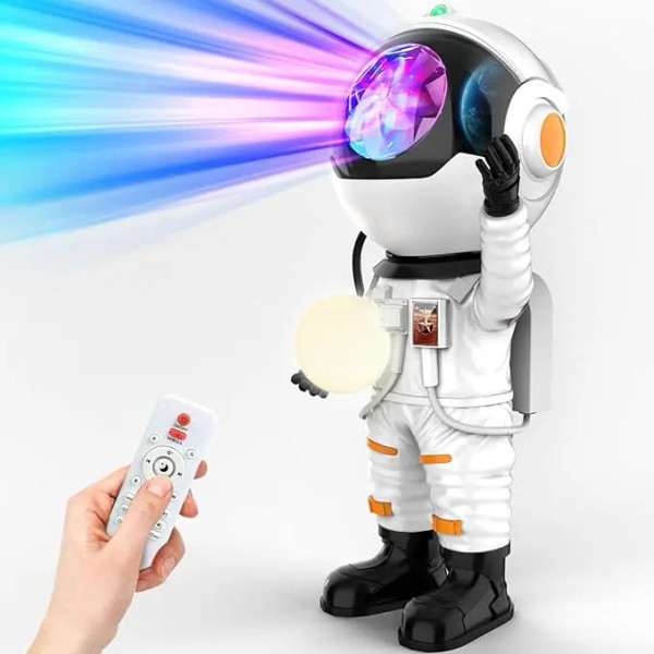 Rossetta Astronaut Galaxy Projector,Space Projector with Cozy Lighting for Bedroom,Star Projector lamp with Timer and Remote,Kids Adults Room Decor