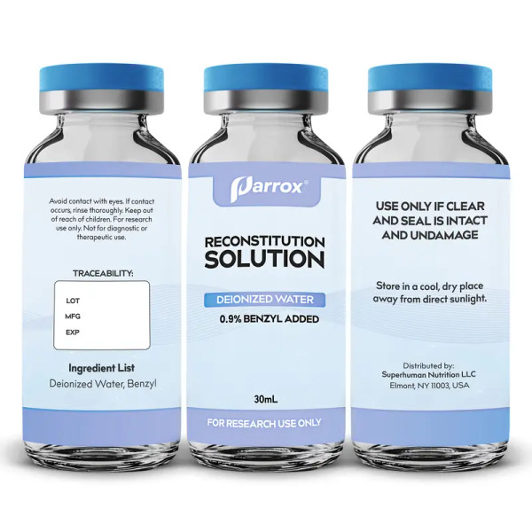 Parrox Reconstitution Solution (30mL) - Premium Glass Vials with Flip-Off Caps, Triple Sealed - [For research purposes only]
