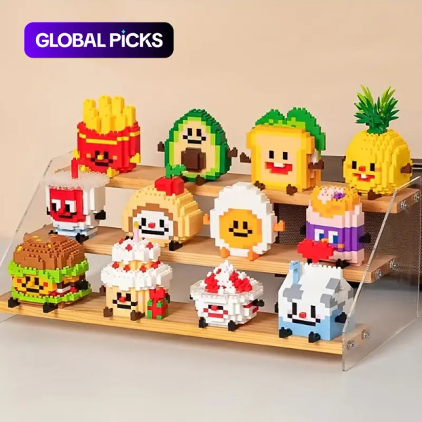 Food Design Assembly Building Blocks Toy, 1 Box Creative Building Blocks Toy, Educational Blocks Building Toy for Teenagers and Adults #GLOBAL PICKS