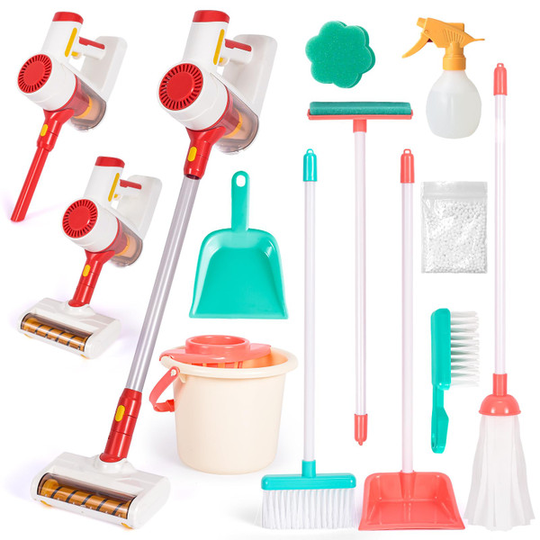 GKKBSJ Kids Cleaning Toy Set, Kids Vacuum That Really Works, with Broom and Dustpan Mop Set for Toddlers 1-2-3-4-5-6, Toddler Vacuum Cleaner, Pretend Play Toys, Play Cleaning Supplies, Baby Vacuum GKKBSJ Kids Cleaning Toy Set, Kids Vacuum That Really Works, with Broom and Dustpan Mop Set for Toddlers 1-2-3-4-5-6, Toddler Vacuum Cleaner, Pretend Play Toys, Play Cleaning Supplies, Baby Vacuum