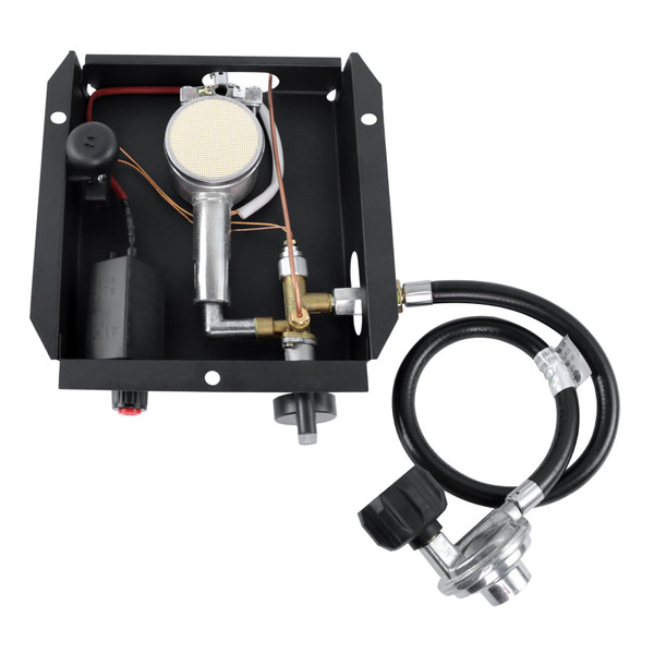 elysia 47 000 BTU Patio Heaters Glass Tube Burner Module Replacement with Regulator Valve Assembly Kit Suitable for Square Glass Tube Patio Heater(3 Bolt)