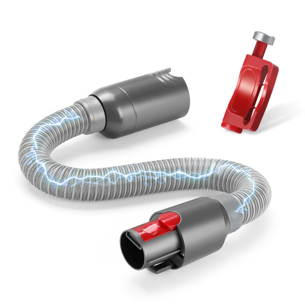 LANMU Upgraded Extension Hose with Electrical Connection Compatible with V7 V8 V10 V11 Cordless Vacuum Motorized & Non-motorized Attachments, 35" Vacuum Hose and Trigger Lock Accessories
