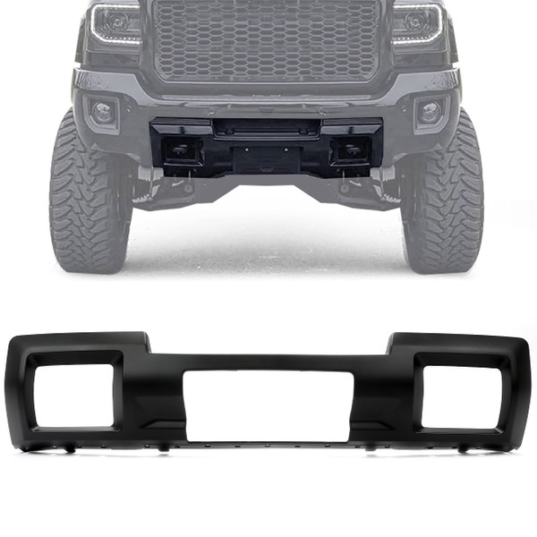 ECOTRIC Front Bumper Skid Plate Panel Compatible with 2015-2019 GMC Sierra 2500/3500 HD 4 Door Replace for GM1053104C 23178964 23178780 Bumper Lower Cover Black