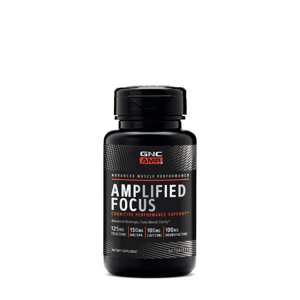 GNC AMP Amplified Focus, 60 Tablets, Fuels Mental Clarity
