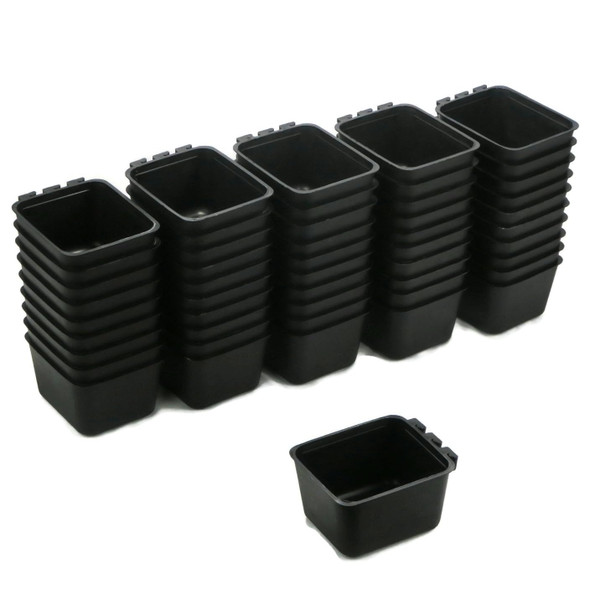 The ROP Shop 50-Pack - Black Cage Cups for Feed & Water for Poultry, Duck, Birds, Hamsters