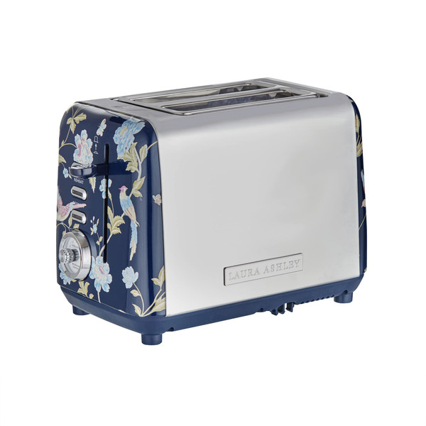 VQ Laura Ashley Stainless Steel 2 Slice Toaster Elveden Navy