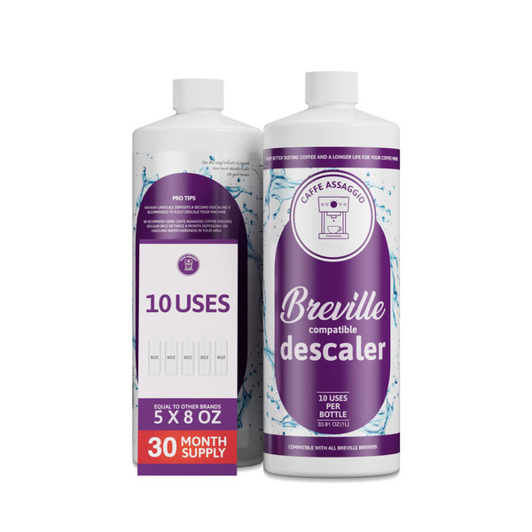 Breville Descaler (10 Uses) Specially Formulated to Descale and Clean Your Breville Espresso Machine Carbon Friendly Descaling Kit 2.5 Year Supply