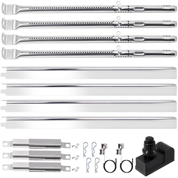 463365021 Grill Parts for Charbroil Performance 4 Burner, DHLG-12 Igniter, G325-0002-W1 Heat Tent, G327-2100-W1 Burner, G428-5102-W1 Carryover Tube for Char-broil Performance 463365522, 463351021.