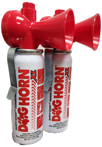 DogHorn XL (2 PK) - Air Horn for Dogs. Stop Aggressive Dogs! Scare Coyotes Bear & Wild Animals! Effective Training Tool & Outdoor Safety Alarm for Hiking Biking Camping Boating & More! (Pack of 2)