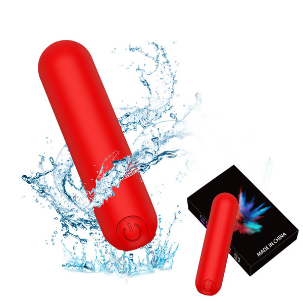 iBnir 10 Modes Personal Massage Stick Tools Waterproof Quiet New Cordless 10 Modes Handheld Portable Travel-Friendly Home Office Relaxation (Red)