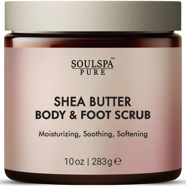 Shea Butter Body & Foot Scrub | Gentle and Nourishing Moisturizing Shea Butter Body Scrub, Soothing & Exfoliating Body Scrub for Deep Hydration, 10 oz Shea Butter Body & Foot Scrub | Gentle and Nourishing Moisturizing Shea Butter Body Scrub, Soothing & Exfoliating Body Scrub for Deep Hydration, 10 oz