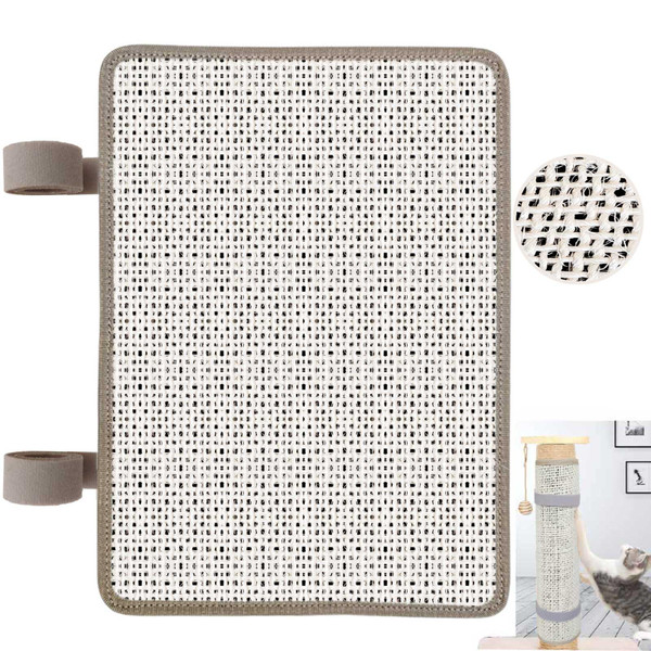 Cat Nail File Scratcher, Cat Nail File with80 Aluminum Oxide Grit, Natural Cat Scratch Pads Wrap Around a Cat ScratcherPost or Cat Tree Base to Help Trimming Cat Nails and Protect Furniture