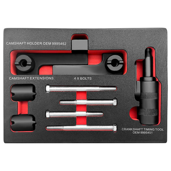 ZKTOOL Engine Camshaft Timing Lock Tool Kit for Volvo S40 S60 XC90, Crankshaft Timing Tool, OEM 9995452 9995451, Sponge Packing