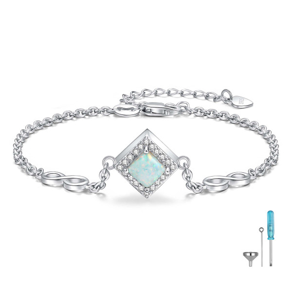 Nisgoin Opal Urn Bracelet for Ashes for Women: 925 Sterling Silver Cremation Jewelry Bracelet for Ashes of Loved Ones Keepsake Pendant Ashes Bracelets Memorial Jewelry Gifts Nisgoin Opal Urn Bracelet for Ashes for Women: 925 Sterling Silver Cremation Jewelry Bracelet for Ashes of Loved Ones Keepsake Pendant Ashes Bracelets Memorial Jewelry Gifts