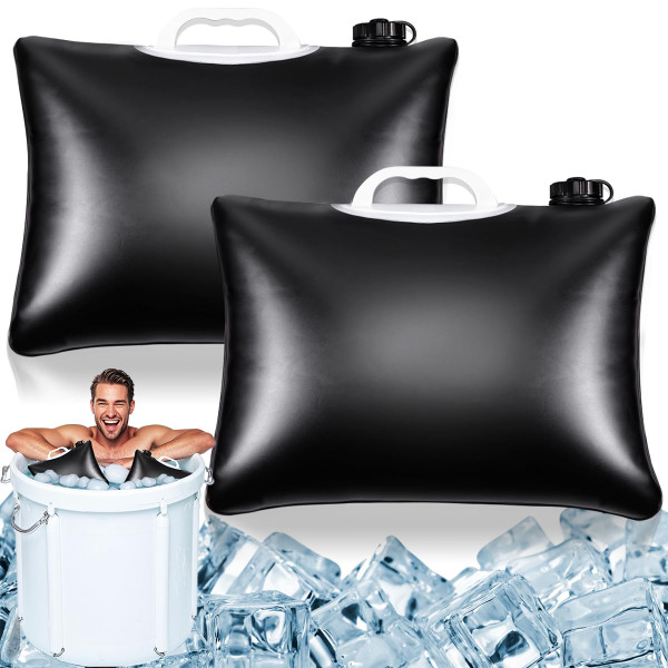 Palksky Extra Large Ice Bath Bag Water Chiller, Big Ice Block/Cube Molds for Cold Plunge, Upgraded Anti-Breakage Water Bag (2 Pack)