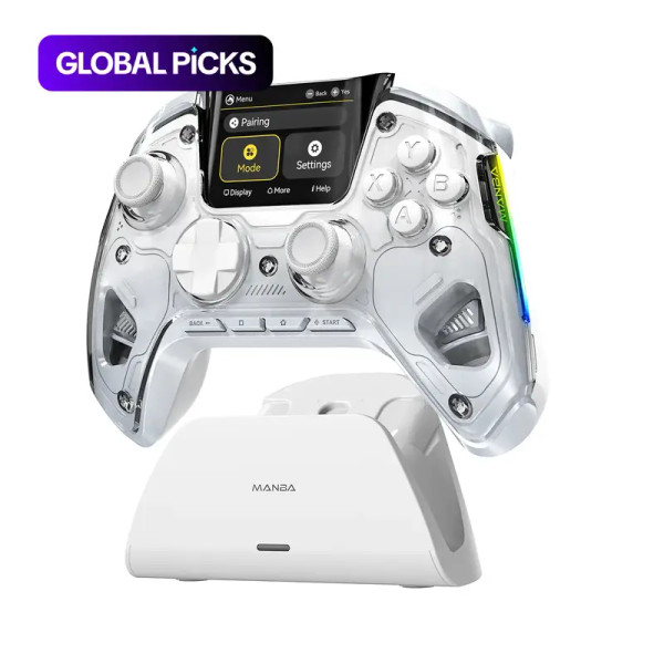 FIEHDUW NO DRIFT ManbaOne Interactive Screen Gaming Controller for PC/Switch/iOS/Android/Steam Deck, Hall Effect Stick & Trigger(Not Compatible with Xbox, PS5)
