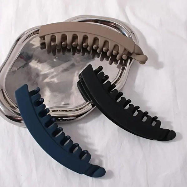 Large Banana Hair Clips Set, Strong Ponytail Holders, Vertical Barrettes, High-End Twist Clips, Ideal for Daily Use