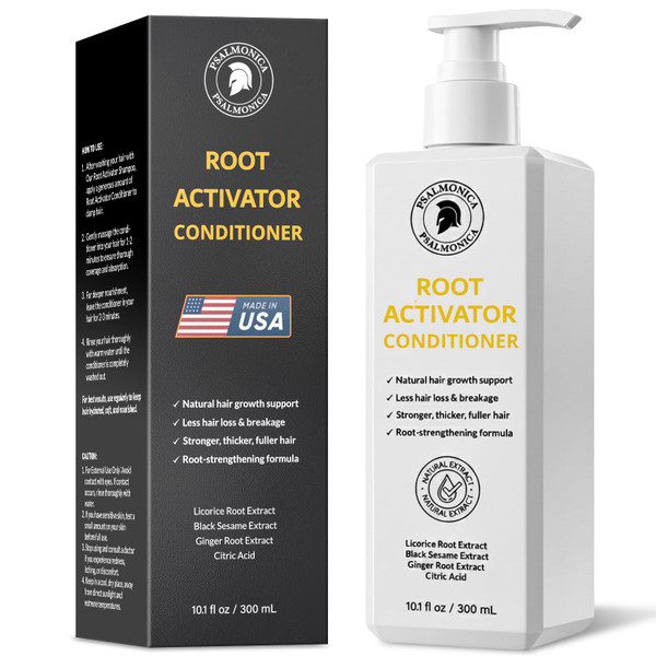 Root Activator Conditioner for Men - Natural Hair Growth Conditioner for Hair Loss and Thinning Hair - Hair Loss RegrowthTreatments for Women Men (Ginger Flavored)