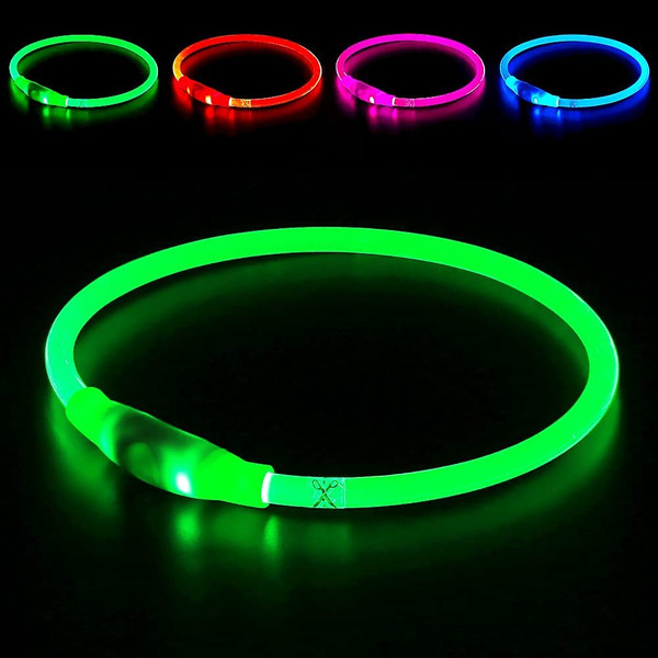 Led Dog Collar, BSEEN USB Rechargeable Flash Dog Necklace Light, Pet Safety Collar Makes Your Beloved Dogs Be Seen at Night for Small Medium Large Dogs(Green) Led Dog Collar, BSEEN USB Rechargeable Flash Dog Necklace Light, Pet Safety Collar Makes Your Beloved Dogs Be Seen at Night for Small Medium Large Dogs(Green)