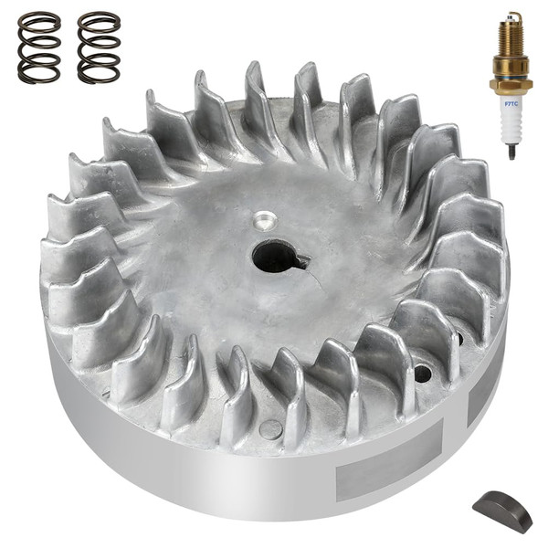 FVRITO Aluminum Flywheel 10krpm for Predator 212 Non hemi Engine Ghost 212cc 224cc 69730 69736 6.5hp GX200 196cc BSP Tilly Coleman CT200U BT200X Mini Bike Performance Parts with Key & Valve Springs