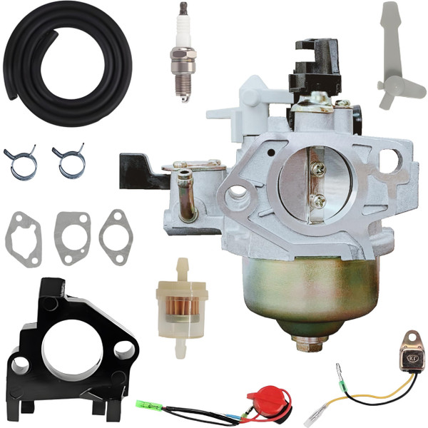 OEM-Spec GX390 Carburetor Tune Up Kit Replacement for Honda GX340 GX390 GX 390 Harbor Freight Predator 420cc 301cc 13HP 11HP Generator Lawnmower Engine Carb Replaces 16100-ZF6-V00 16100-ZF6-V01 ﻿