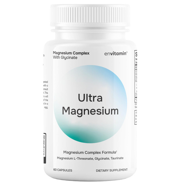 envitamin Ultra Magnesium 1700mg - from Magnesium Glycinate, L-Threonate & Taurinate