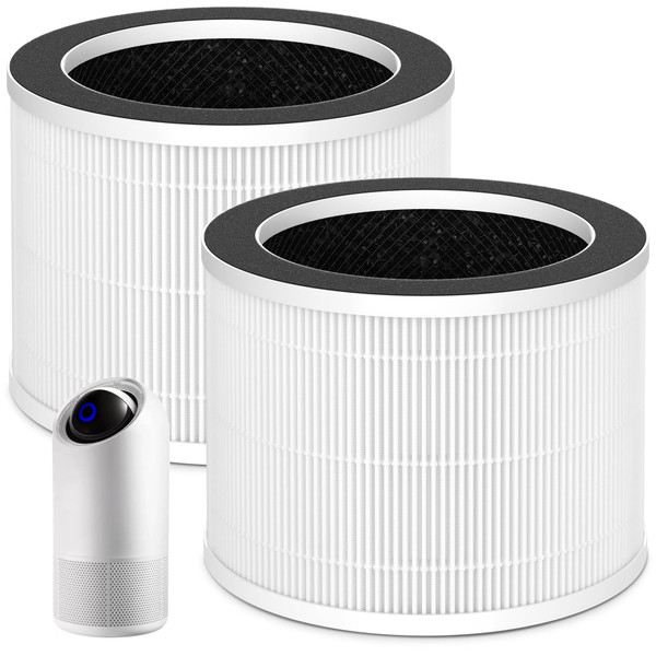 FMDZFL 2 Pack Replacement Filter for Sterra Moon Air Purifier, 3-in-1 True HEPA-13 Filtration System for Pet Hair, Odors, Smoke, Dust