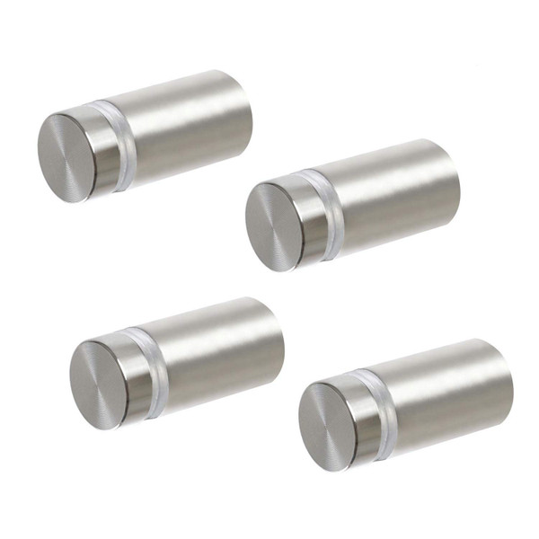 Standoff Screws for Wall Mount Acrylic Picture Frame Hardware 1/2" x 1" Aluminum Silver Finish Nails for Acrylic Glass Sign Holder 4 Pcs