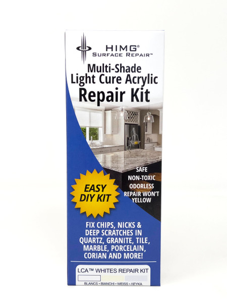 White Tones - Quartz Countertop Repair Kit White - Quartz, Marble, Granite, Acrylic, Porcelain Countertop Chip Repair Kit - White Quartz Chip Repair Kit - HIMG Surface Repair