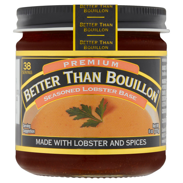 Better Than Bouillon Premium Lobster Base, Made from Select Cooked Lobster & Spices, Makes 9.5 Quarts of Broth 38 Servings , 8 Ounce (Pack of 1)